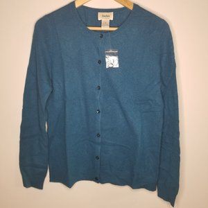 Neiman Marcus Cashmere Blue Cardigan BRAND NEW size M